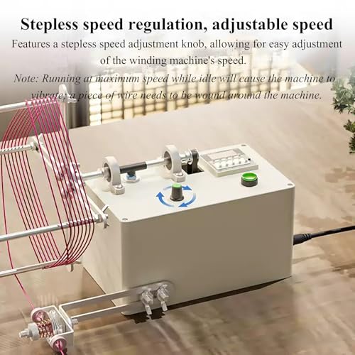 Máquina eléctrica inteligente de borlas, herramienta de carrete de hilo de velocidad ajustable con conteo y pausa automáticos, perfecto para borlas, hilos finos, líneas de pesca y pulseras.