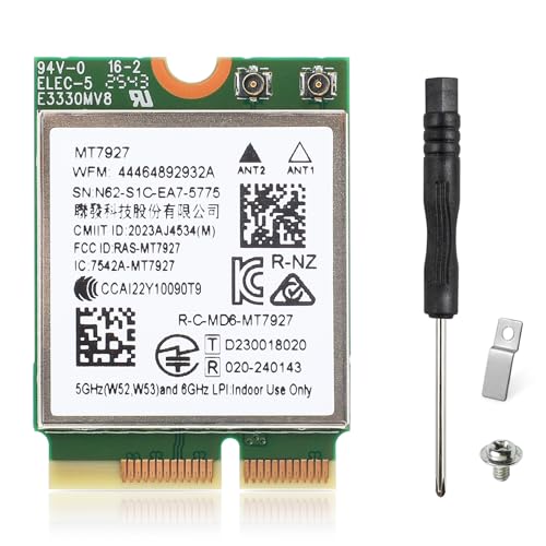 EDUP WiFi 7 Card BE9300 Tri-Band Wireless Network Adapter, 802.11be 2.4/5/6GHz, Bluetooth 5.4, MLO, M.2 Key E 2230 Wi-Fi 7 Module Card for Laptop PC, Intel & AMD, Compatible with Windows 11