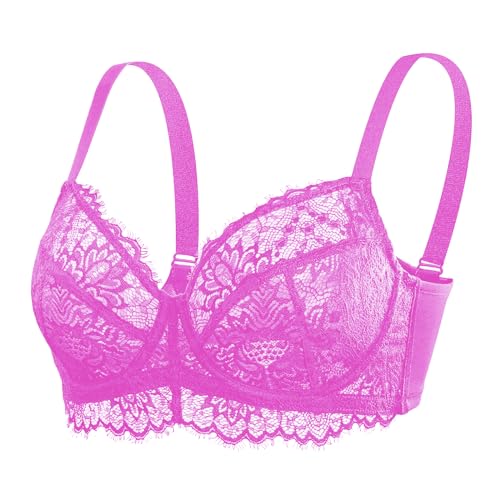 Image of HSIA Minimizer Bra for Women - Plus Size Full Coverage Lace Bra with Underwire, Non Padded
