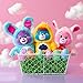 Care Bears - Basic Fun Grumpy Chick Bear 22 cm Bean Plüschtier, Oster-Teddy für Kinder ab 4 Jahren, Weiches Kuscheltier, Sammler-Stofftier im Küken-Kostüm