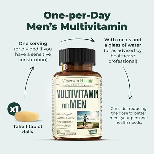 Vimerson Health MULTIVITAMIN FOR MEN 30 TABLETS Multivitamin For Men - Complete Mens Multivitamins & Multiminerals With Vitamin A, C, D, E, B12, Iron & More Essential Vitamins For Men - Mens Vitamins For Energy, Focus, And Mens Health. 30 Tablets thumb #7