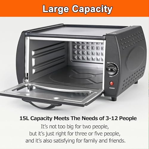 Forno Elettrico Tandoori, 2-in-1 15L Pizzaiolo, 2100W Mini Forno Tandoori, 122 ° f-752 ° f Controllo della Temperatura, per la grigliatura di Cottura a tostatura