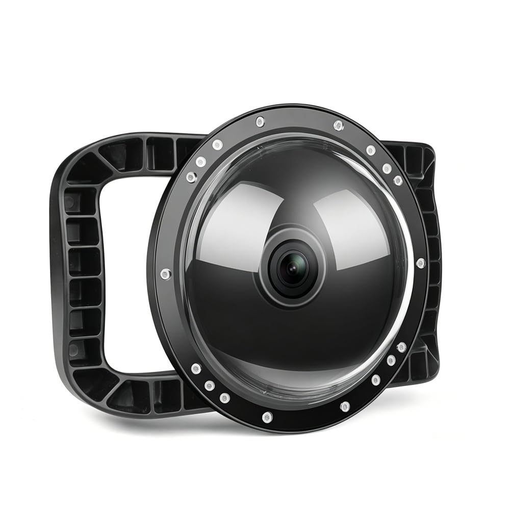 Doppia maniglia stabilizzatore Grip Dome Port per DJI OSMO Action 4/5 Pro/6 fotocamera, porta cupola subacquea, funzionamento conveniente, impermeabile fino a 30 m
