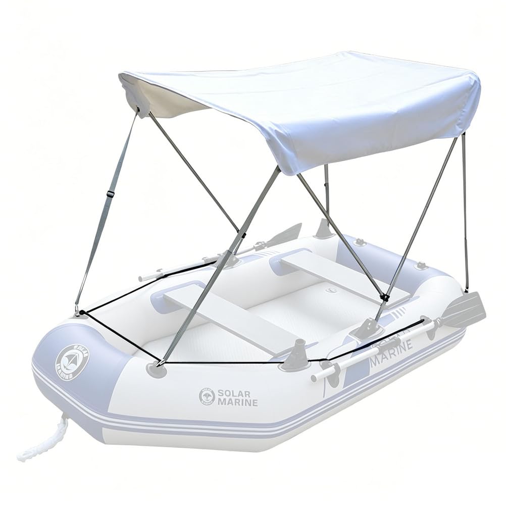 Tendalino per Barca Gommoni Kayak Tenda da Sole per Barca da Pesca, Telaio in Alluminio Antiuavv