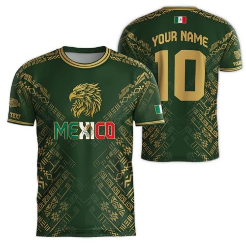 Custom Name Mexico Soccer Jersey, Personalized Mexican Jersey Soccer 2024, Customized Mexico Soccer Jersey for Men 1