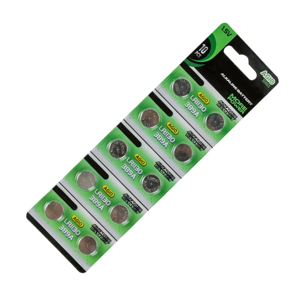 Elnwnnkc Pack Of 10/20 AG10 LR1130 Button Batteries 1.55V Alkaline Batteries Button Coin Batteries for Remotes Control