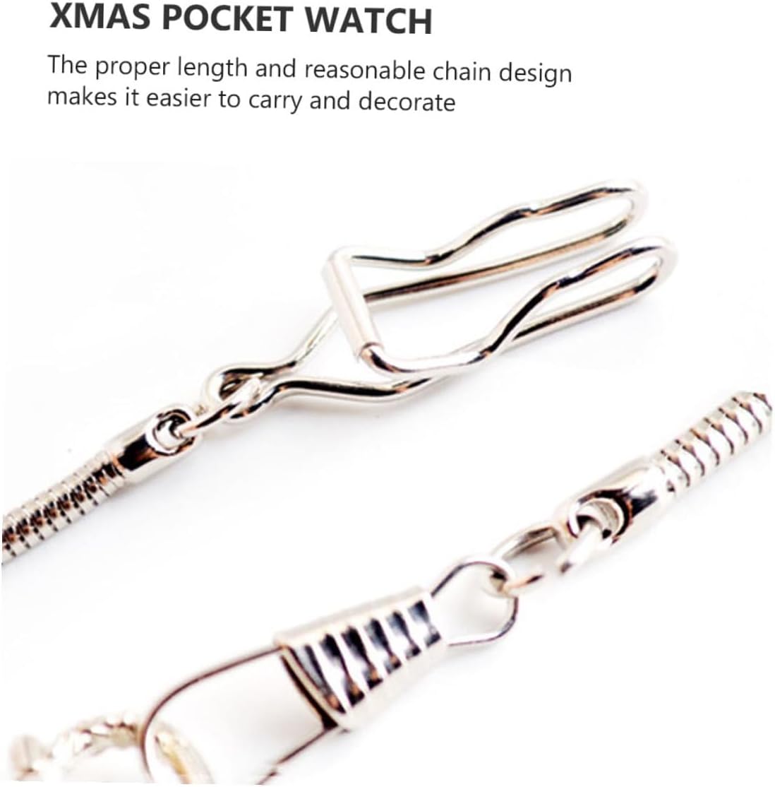 Didiseaon 10 Pcs Vintage Alloy Pocket Watch Chains Retro Mechanical Watch Necklace Making Chains for Men Jeans Vest Accessories Antique Finish