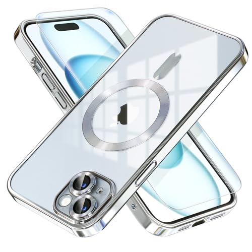 Image of Misea Magnetic for iPhone 15 Case Compatible with MagSafe Silver