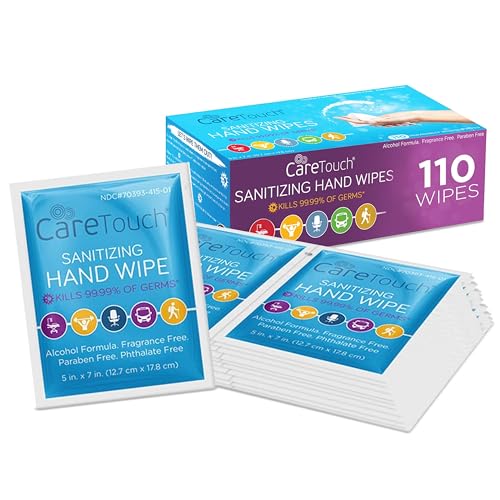 Care Touch Hand Sanitizer Wipes - 110 Hand Wipes...