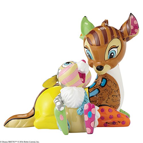 Disney Britto colección Bambi y Thumper Figura Decorativa, Multicolor