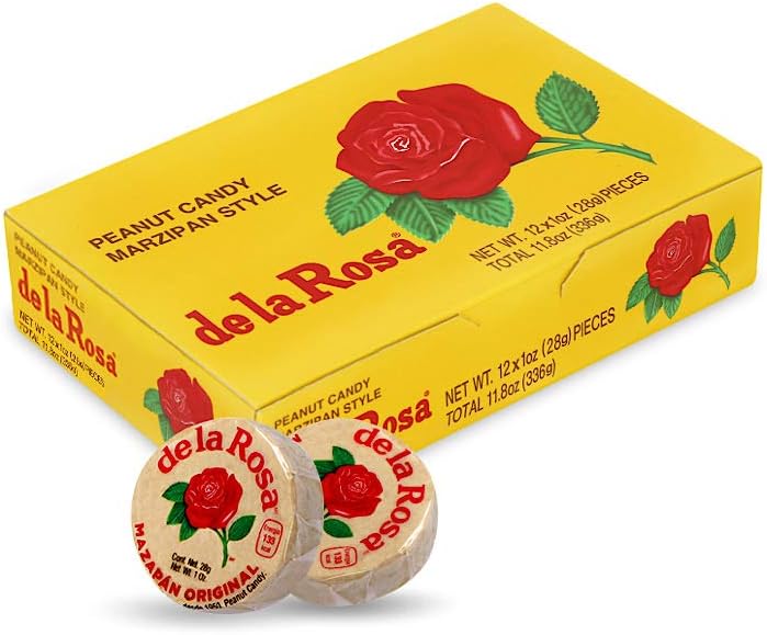 Mazapan, Original Mexican Peanut Candy, Regular & Chocolate Covered (Regular, 12 Pack)