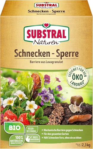 Substral Naturen Bio Schnecken-Sperre, 2,3 kg - Regenbeständige Barriere aus Lavagranulat zur Abwehr von Schnecken
