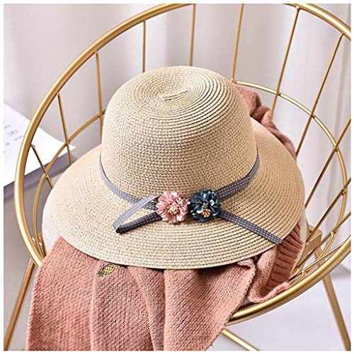 Chapeau de paille enfant et maman avec fleurs et bowknot pour sortie