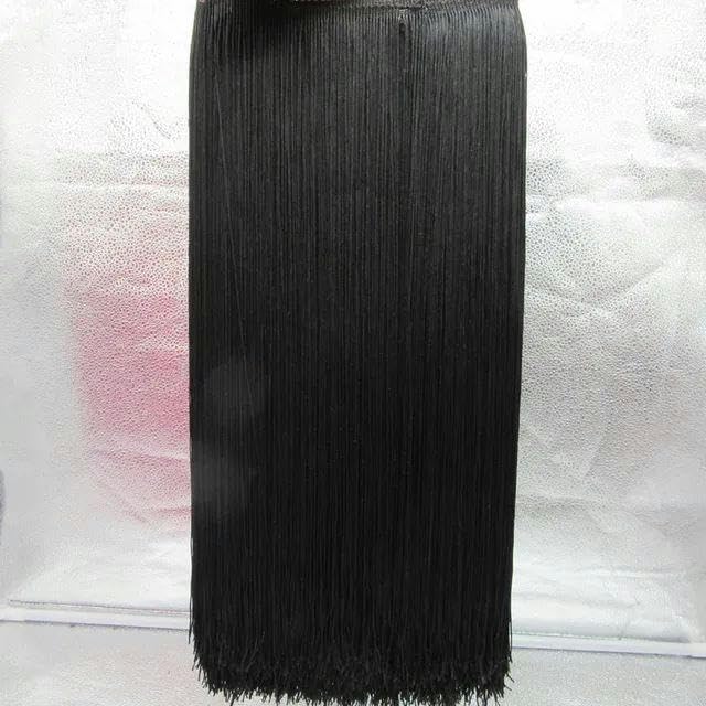 Catálogo de Flecos , listamos los 10 mejores. 46 2 metros/lote 50 cm de largo con flecos de encaje para bricolaje, vestido latino, escenario, ropa, accesorios de cortina, cinta, 50 cm de ancho, color negro