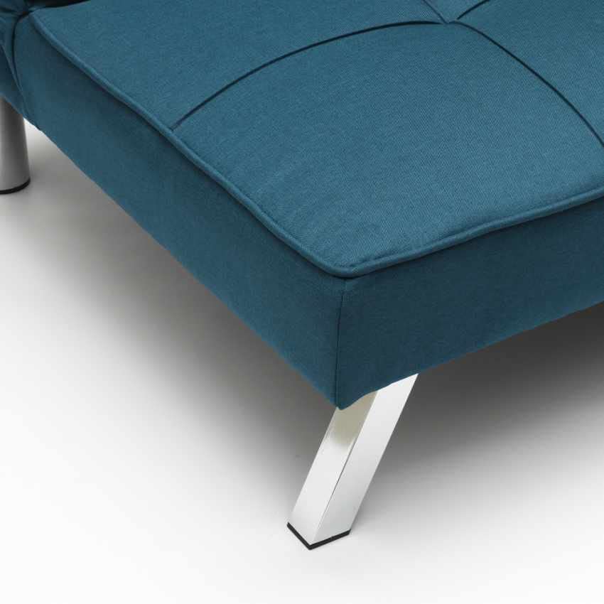 Produce Shop Divano Letto in Tessuto 2 posti Design Moderno Gemma Pronto Letto - Blu