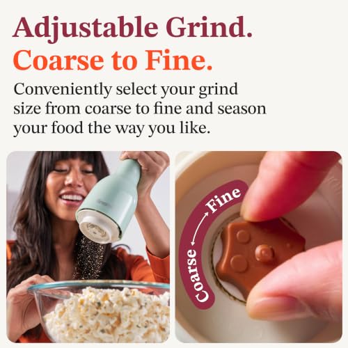 Image of FinaMill Classic Battery Spice Mill, Salt & Pepper Grinder Kitchen Gift Set