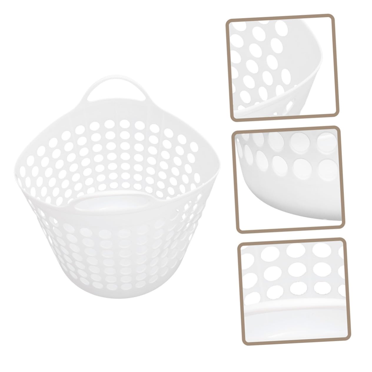 Cesto Portabiancheria Sporca Flessibile 40l in Pe Bianco
