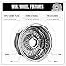 British Wire Wheel 14x7 Reverse 100 Spoke Straight Lace Wire Wheels w/Hex Cut Gold Knock Off Spinner Caps + Chrome Adapters 4x100, 4x4.25, 4x4.5 | Deep Dish Lowrider Rim | Set of 4 + Hex Wrench