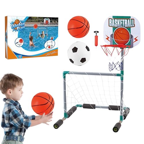 Juego acuático estival y juegos piscina interactivos para niños y padres en jardín