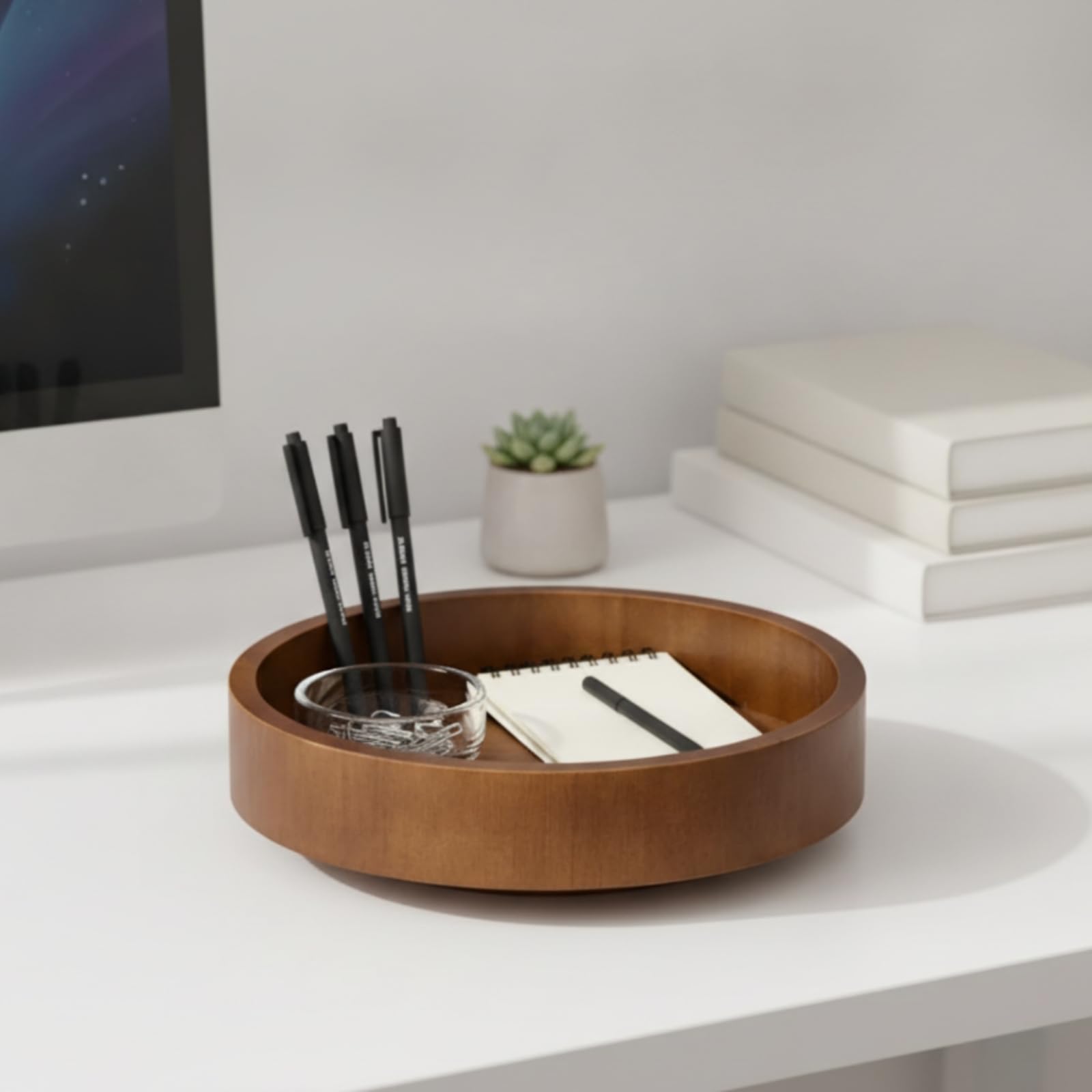 Vassoio Portaoggetti in Legno, 30 Cm