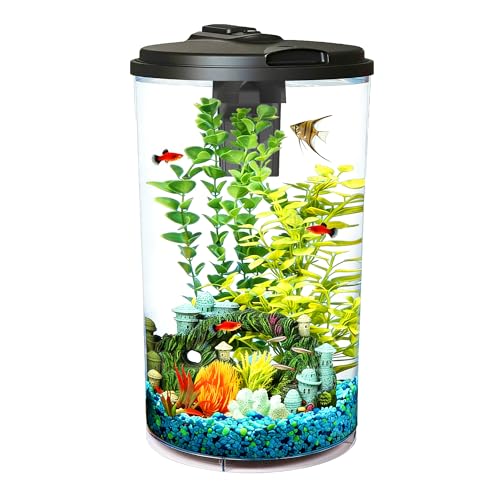 Koller Products Plastic 6-Gallon AquaView 360 Aquarium Kit for Tropical