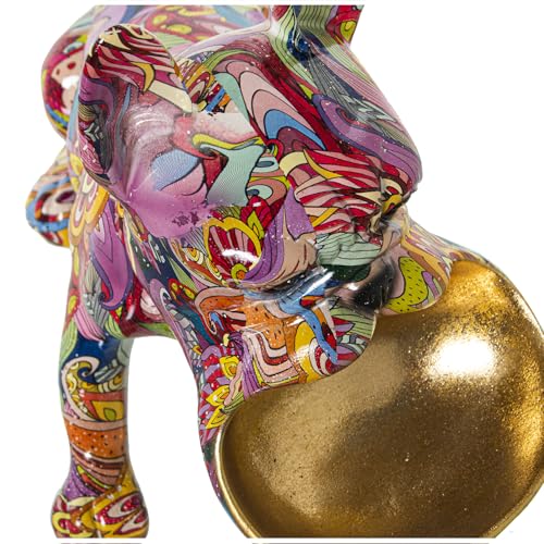 Chien graffiti vide-poches résine statuette déco salon moderne 32x18x26cm - 4