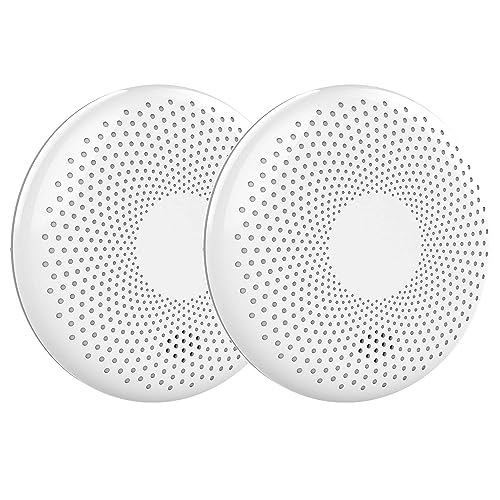 XINDUM Detector de Humo Detector de monóxido de Carbono ComboAlarma de Humo fotoeléctrica Ultrafina con batería de 10 años y Detector de CO con botón Grande de Prueba y Silencio 2Pack