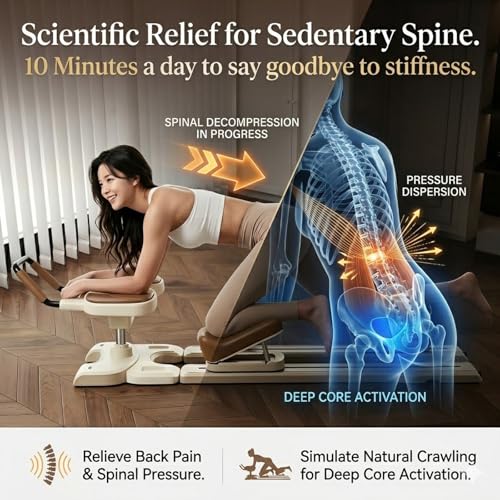 Crawling Training Machine Spine Twist & Stretch Trainer 3 Adjustable Height & Digital Display 660Lbs Capacity Foldable Home Gym Trainer for Lower Back Pain Relief & Full-Body Workout by ytdzinoi - Image 3