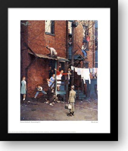 Homecoming Gi 20x24 Framed Art Print by Rockwell, Norman