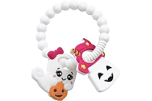 Infant Halloween Gift: Ghost Teether, Ghouls Ring Teether for Spooky Fun