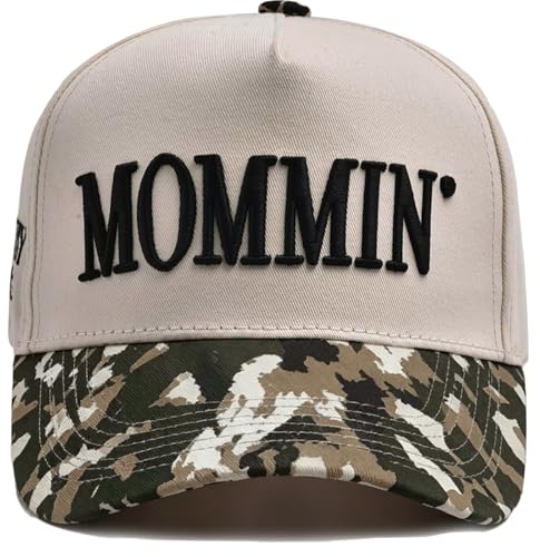 Image of Mommin Trucker Hat, Mom Hat, Embroidered Vintage Two Tone Mommin Hat | Trucker Hats Women, Christmas Stocking Stuffers for Women, Mothers Day Gifts for Mom Wife, Adjustable Mommin Hat