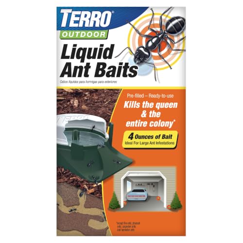 TERRO T1804-6 Outdoor Ready-to-Use Liquid Ant Bait Killer and Trap - Kills Common Household Ants - 4 Bait Stations - image 1