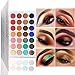 Beauty Glazed Eyeshadow Palette Matte Eyeshadow Pallet Pigmented Shades Makeup Palette Set Shimmer Foils Eye Makeup Long Lasting Palette of Shades 35 Colors Waterproof and Sweatproof