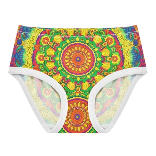 Girls Underwear Toddler 2t Cotton Girl Panties Cute Durable Kids Undies Briefs Vibrant Colorful Mandala - Main Image