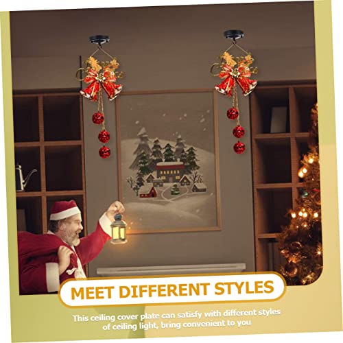 Homoyoyo Ceiling Plate Stainless Steel Hooks Home Decoration Vintage Lamp Shade Retro Ceiling Hanger Bracket Porch Swing Hanging Kit Heavy Duty Hooks Pendant Light Canopy Chandelier Plate - Image 3