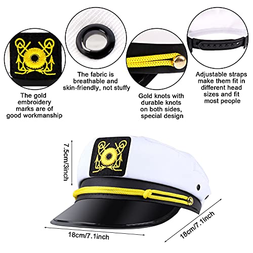 Olgaa 12 Pack Captain Hats Men Women Adjustable Sailor Hats For Boat Costume Cosplay Party Family Cruise Accessory (Style1) #TOP1