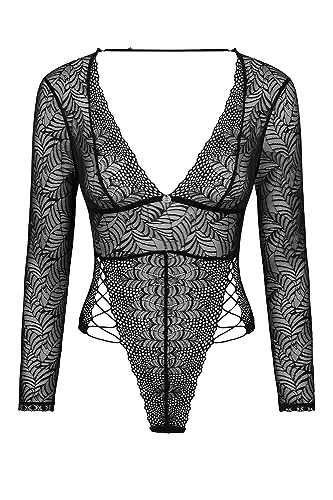 Body Sexy Merlys Teddy Obsessive nuisette transparente noire