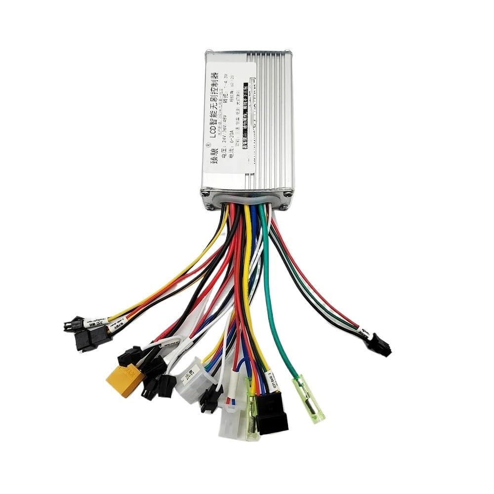 Regulador Patinete Electrico Controlador de Pantalla sin escobillas for Bicicleta eléctrica/Scooter eléctrico de 24 V, 36 V, 48 V, 350 W, 250 W, 20 A Controlador del Motor(6-20A Controller)