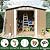 Gotland 8FT x 6FT Sheds & Outdoor Storage, Metal Shed with Sloped Steps Waterproof Sloped Roof, Storage Shed with 2 Lockable Slide Doors, Outdoor Shed for Backyard Patio Lawn Brown