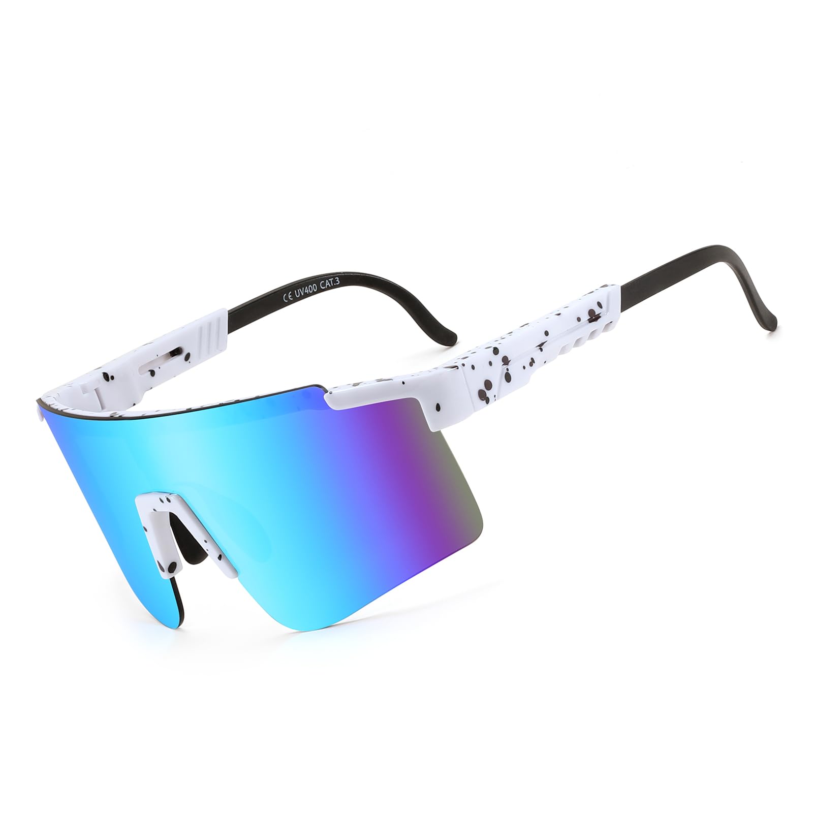 Jugend-Sonnenbrille für Herren und Damen, 80er-Jahre, Sport-Baseballbrille mit verstellbarem Beinvisier, für Alter 8–16 Jahre