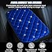 Mandark Bling Car Center Console Cover, Crystal Rhinestone Fluffy Automotive Armrest Seat Box Cushion Pad, Soft Comfortable Diamond Arm Rest Protection Mat, Universal Vehicle Accessories (Blue)