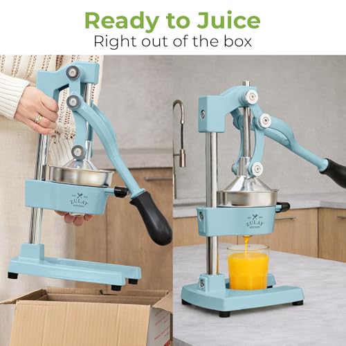 Image of Zulay Kitchen Cast Iron Juicer - Heavy Duty Manual Juicer with Detachable Strainers for Easy Cleaning, Orange Juice Press for Citrus Fruits, Perfect for Bartenders, Juice Lovers & Health Enthusiasts