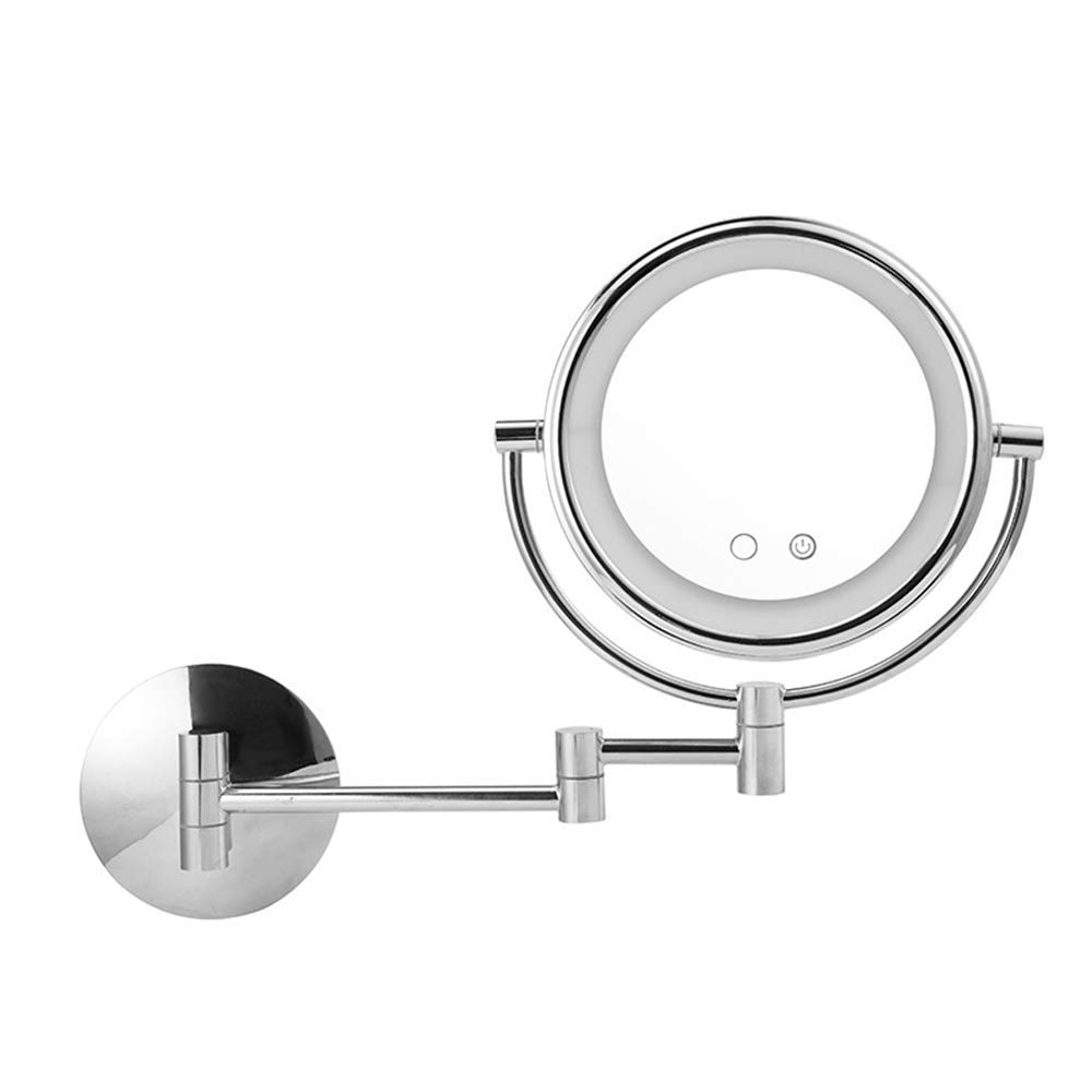 Miroir cosmétique réglable pour éviter les erreurs de maquillage avec double face tactile