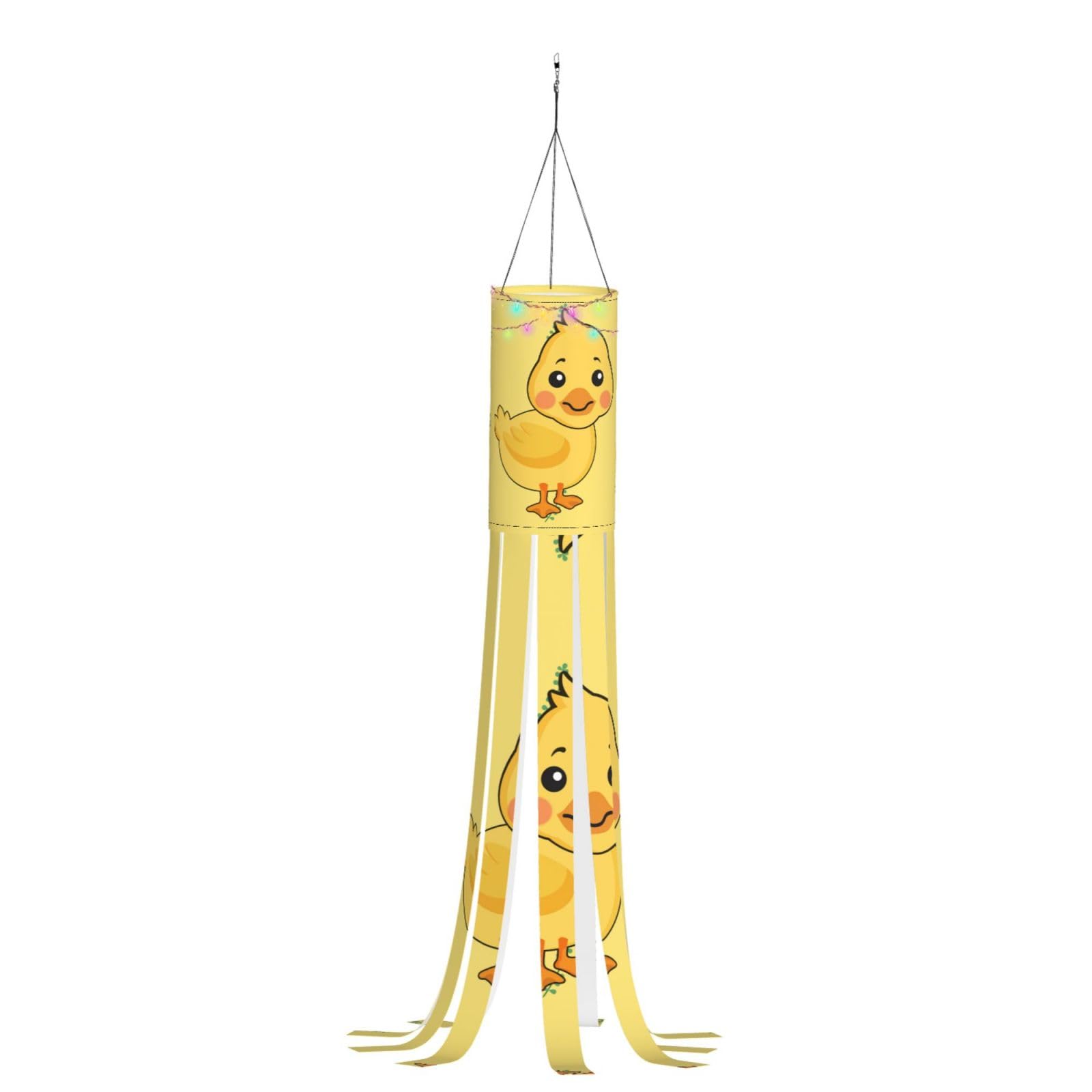 Cartoon Duck SamLng Halloween Windsock - Spooky Ghost Print Decorations, Perfect for Yard, Patio, and Garden