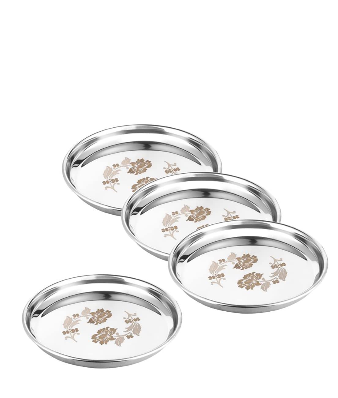 HOMETALES Stainless Steel Begi Plate, 8", Pack of 4 with Laser Design (24 Gauze) (B0BXKRV7S2) Amazon Price History, Amazon Price Tracker