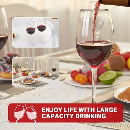 HAHASHOW 355ml Wine Glasses Set of 6, Unbreakable Tritan Plastic Wine Glasses, Dishwasher Safe for Camping Picnic, Outdoor & Party - Image 4