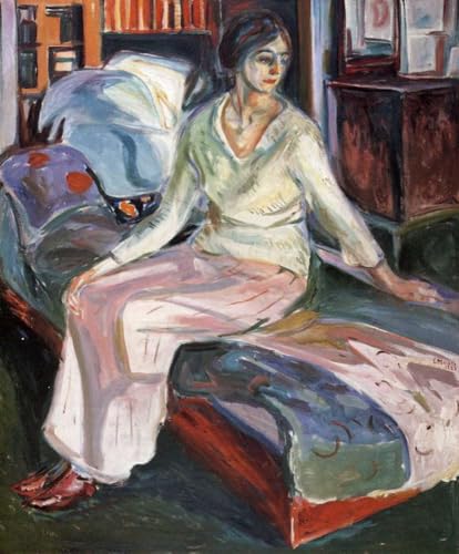 Peinture Modèle sur le canapé 1928 Edvard Munch, l'émotion de l'art