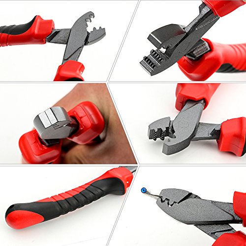 Alicate de pesca, Andoer Alicate de crimpagem de pesca para linha de pesca Mangas de barril Tesoura