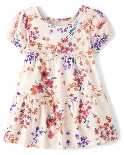 Image of The Children's Place Baby-Girls and Toddler Tiered Dress, Short Sleeve