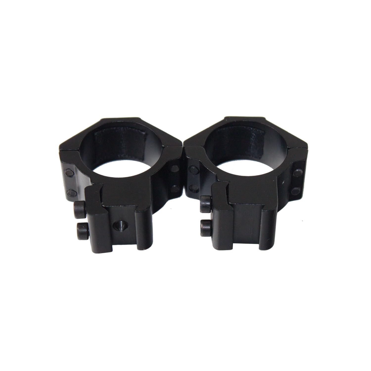 AluTech 2er Set - 30mm Ringmontage für 11mm Prismaschiene, Zielfernrohrmontage/Montage für Zieloptik aus hochfestem Duraluminium, mit Anti-Rutsch-Einlage